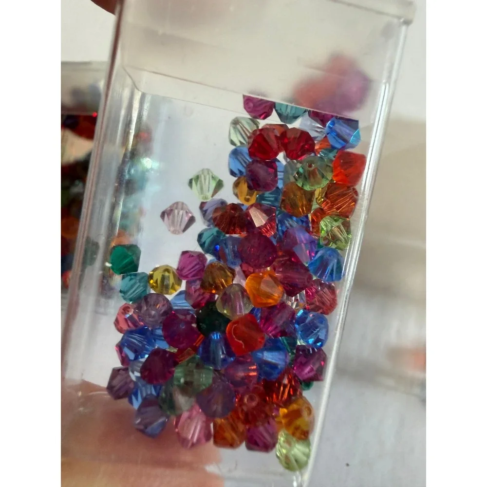 Austrian Crystal Bicone Beads 4mm Multicolor Jewelry Making Full + Partial